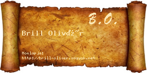Brill Olivér névjegykártya