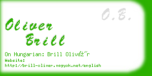 oliver brill business card